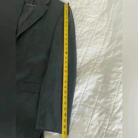 Lauren Ralph Lauren 48L Heather Gray Tweed Blazer Jacket Button Wool Blend Grey - Picture 7 of 14